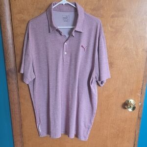 Puma Men's Light  Maroon Polo/golf  Shirt